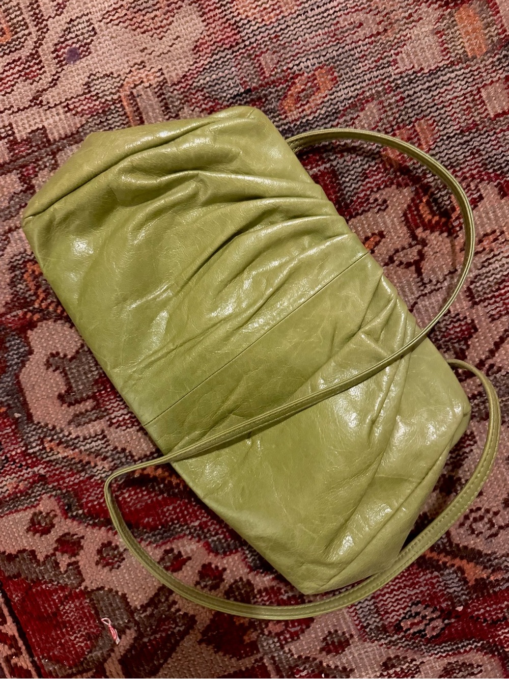 HOBO Lime Green Leather Shoulder Bag - Picture 4 of 6